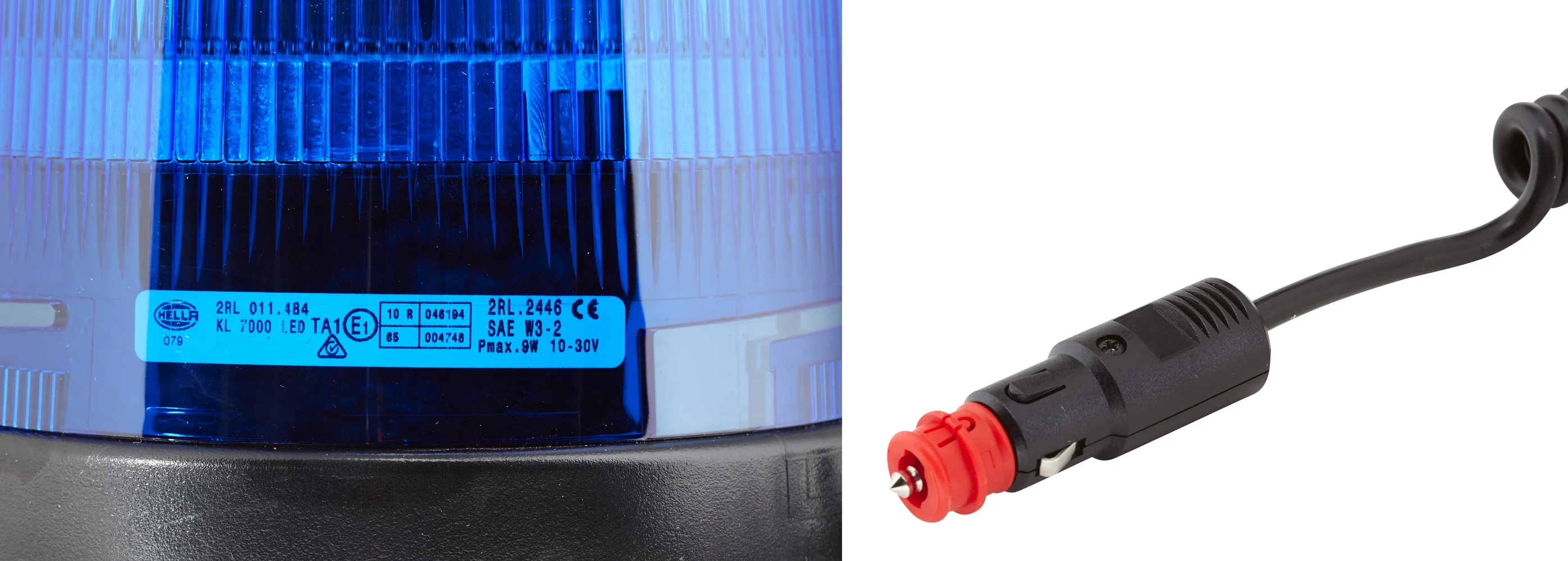 HELLA - 2RL 011 484-121 - LED-Rundumkennleuchte, KL 7000, 12/24V, blau