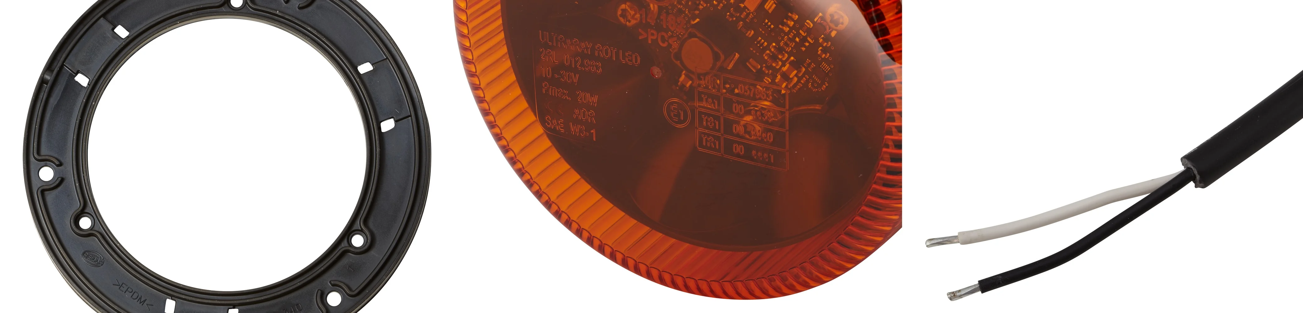 HELLA - 2RL 012 983-301 - LED-Rundumkennleuchte, K-LED 1.2, 12/24V, gelb (amber)
