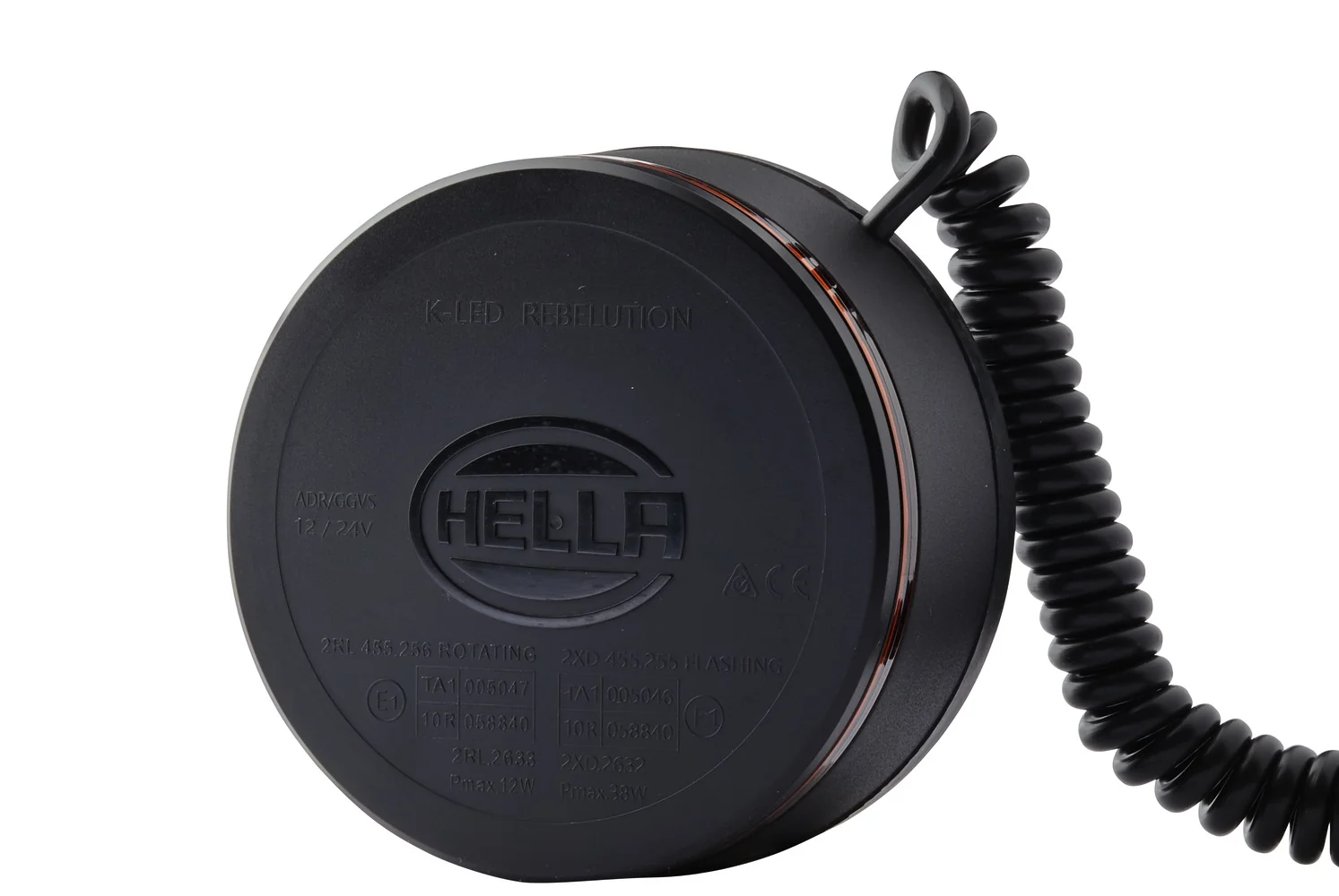 HELLA - 2RL 455 256-021 - LED-Rundumkennleuchte, K-LED Rebelution, 12/24V, gelb (amber)