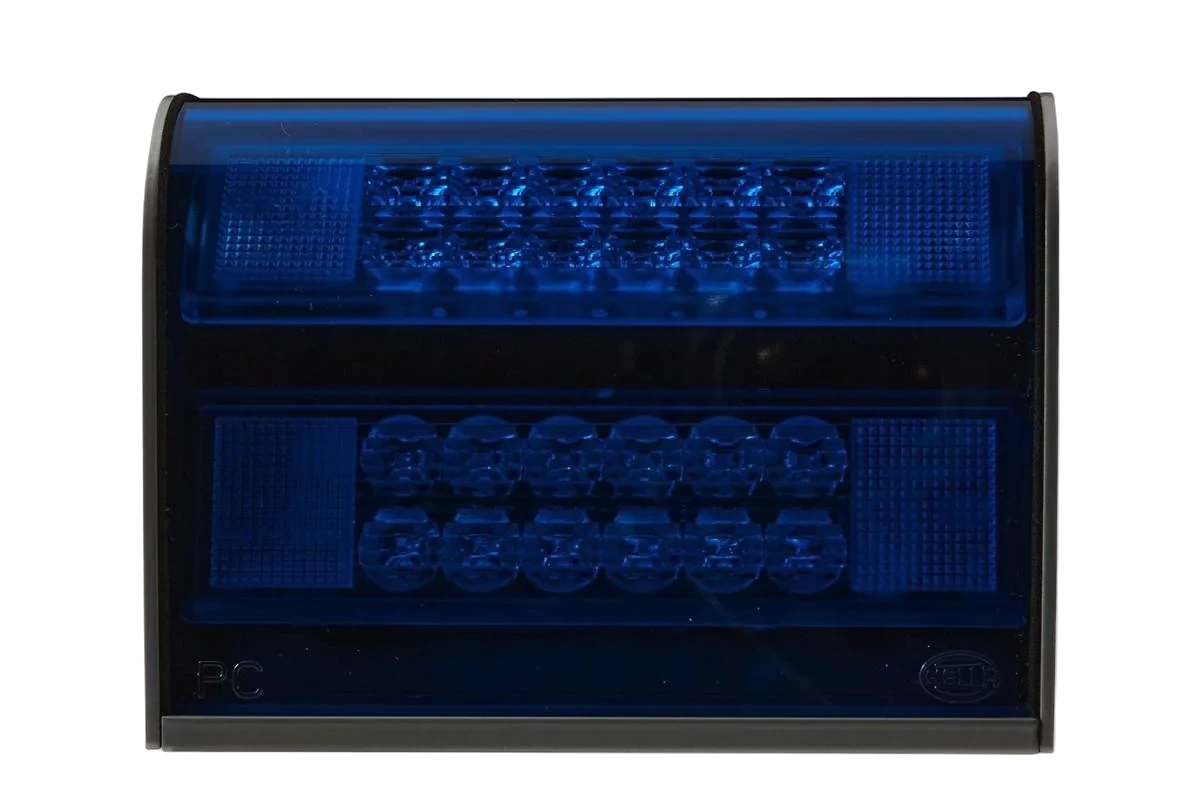 HELLA - 2XD 009 475-021 - LED-Warnleuchte, C-LED, 12V, blau – Hinten