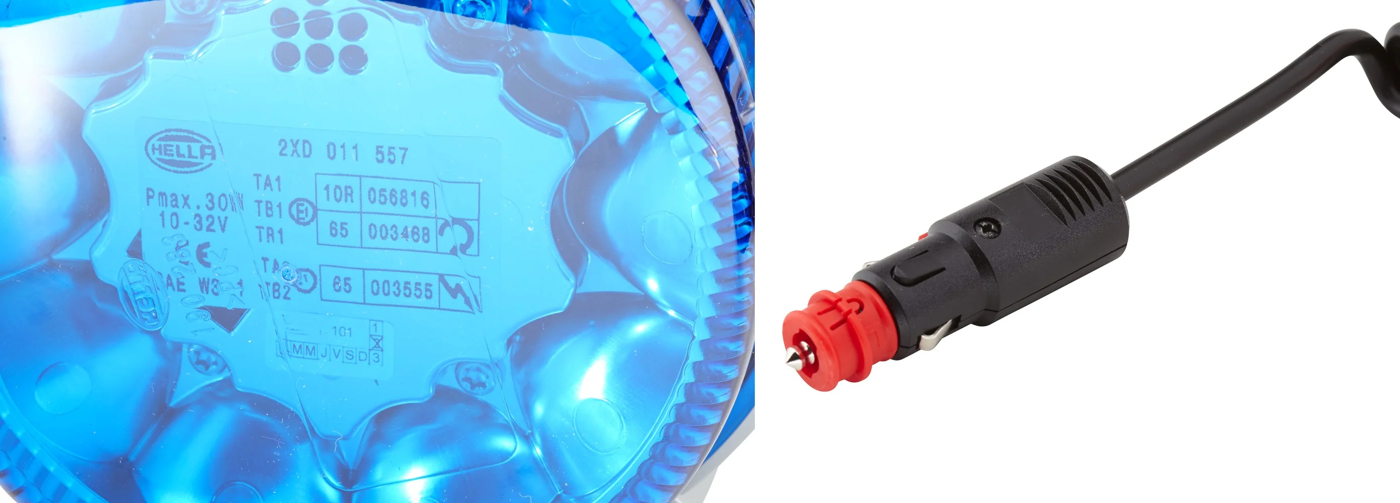 HELLA - 2XD 011 557-311 - LED-Blitz-Kennleuchte, K-LED 2.0 M, 12/24V, blau