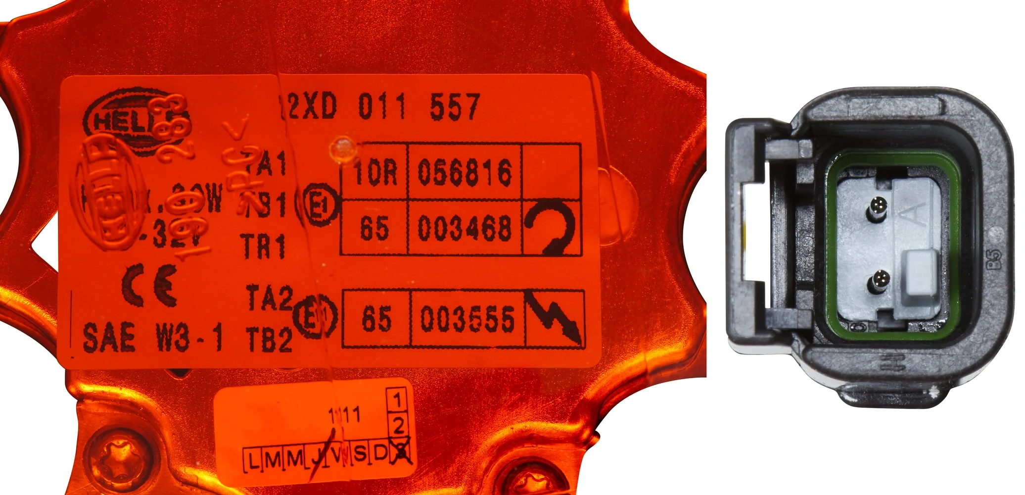 HELLA - 2XD 011 557-501 - LED-Blitz-Kennleuchte, K-LED 2.0 F, 12/24V, gelb (amber)
