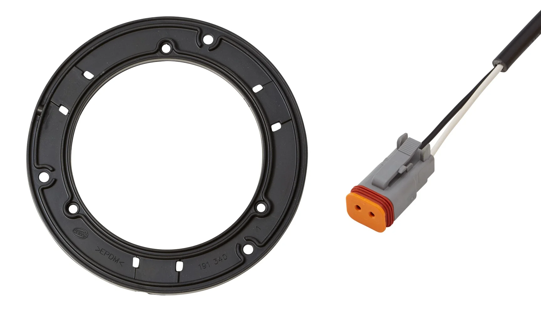 HELLA - 2XD 011 557-601 - LED-Blitz-Kennleuchte, K-LED 2.0 F, 12/24V, gelb (amber)