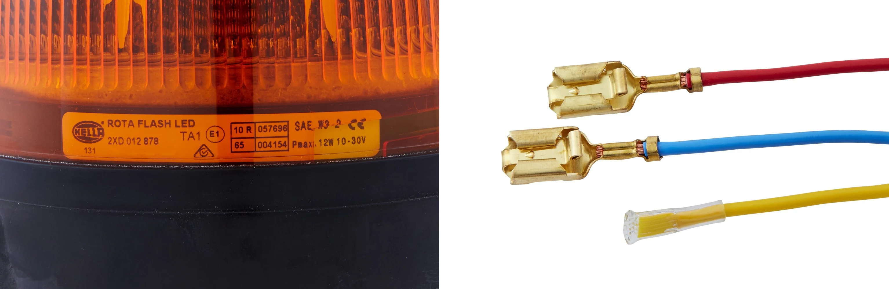 HELLA - 2XD 012 878-001 - LED-Blitz-Kennleuchte, RotaLED, 12/24V, gelb (amber)
