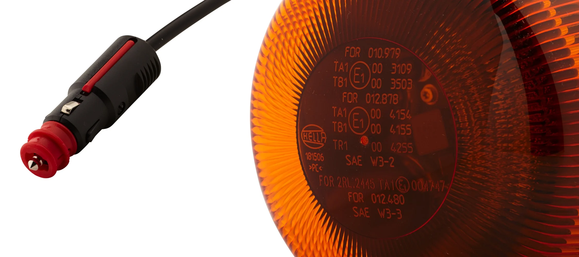 HELLA - 2XD 012 878-021 - LED-Blitz-Kennleuchte, RotaLED, 12/24V, gelb (amber)