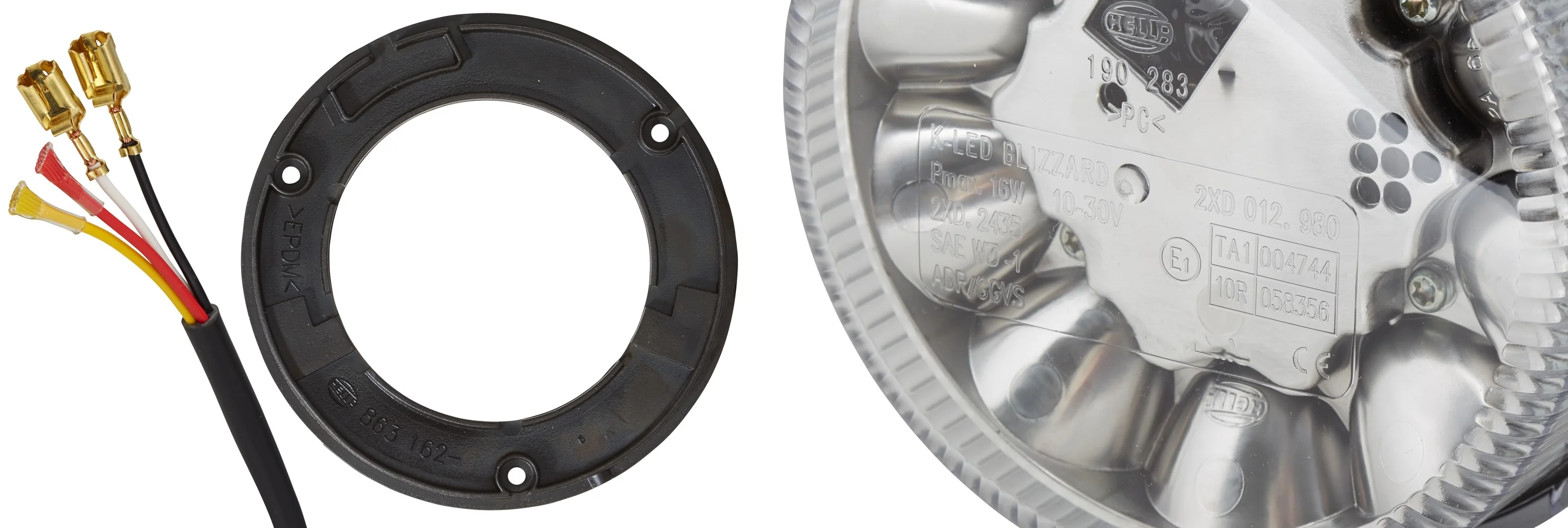 HELLA - 2XD 012 980-001 - LED-Blitz-Kennleuchte, K-LED Blizzard, 12/24V, gelb (amber)