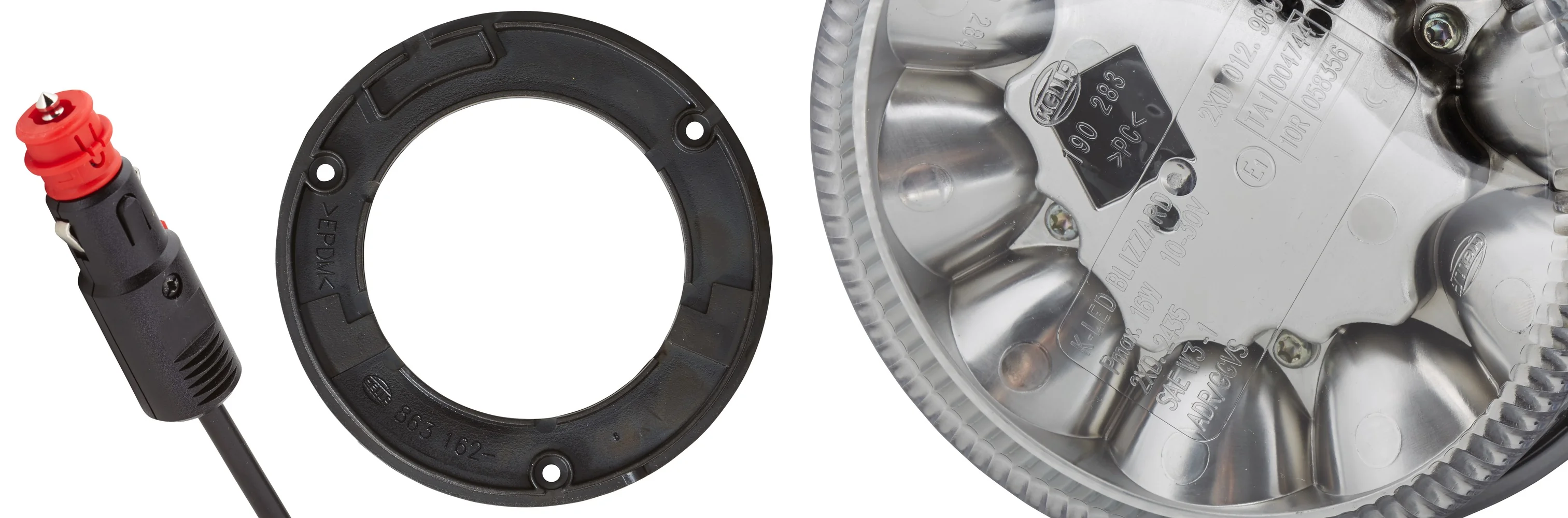 HELLA - 2XD 012 980-021 - LED-Blitz-Kennleuchte, K-LED Blizzard, 12/24V, gelb (amber)