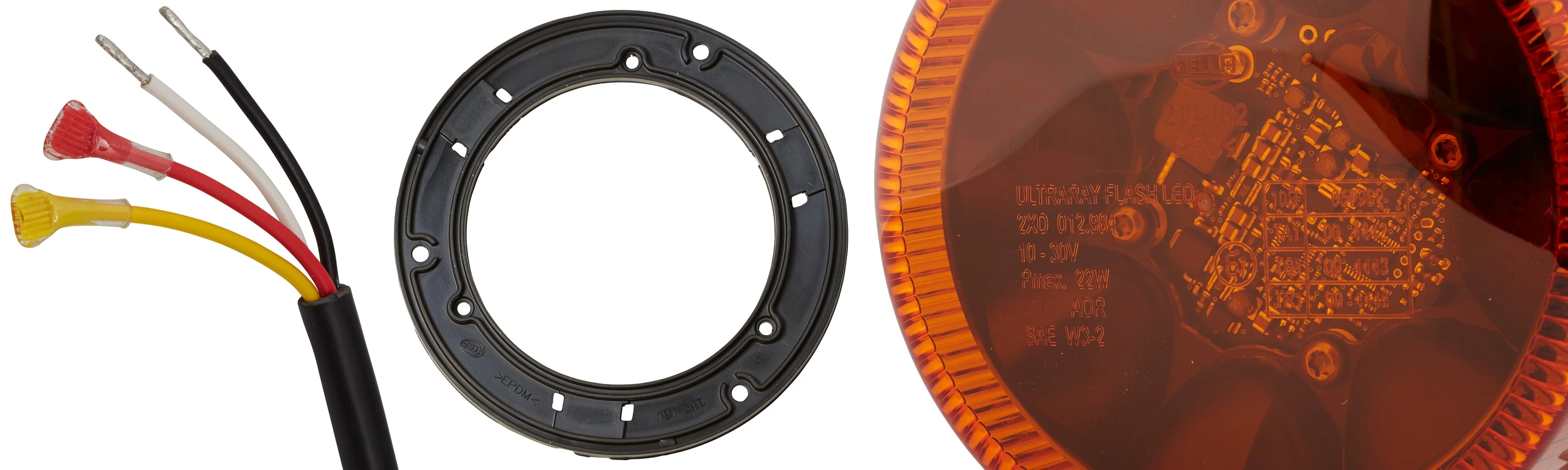 HELLA - 2XD 012 984-301 - LED-Blitz-Kennleuchte, K-LED 1.2, 12/24V, gelb (amber)