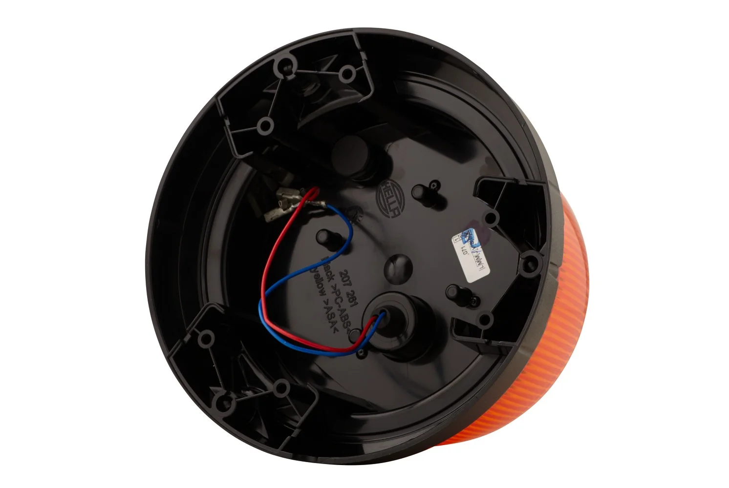 HELLA - 2XD 013 979-001 - LED-Blitz-Kennleuchte, RotaLED Compact, 12/24V, gelb (amber)