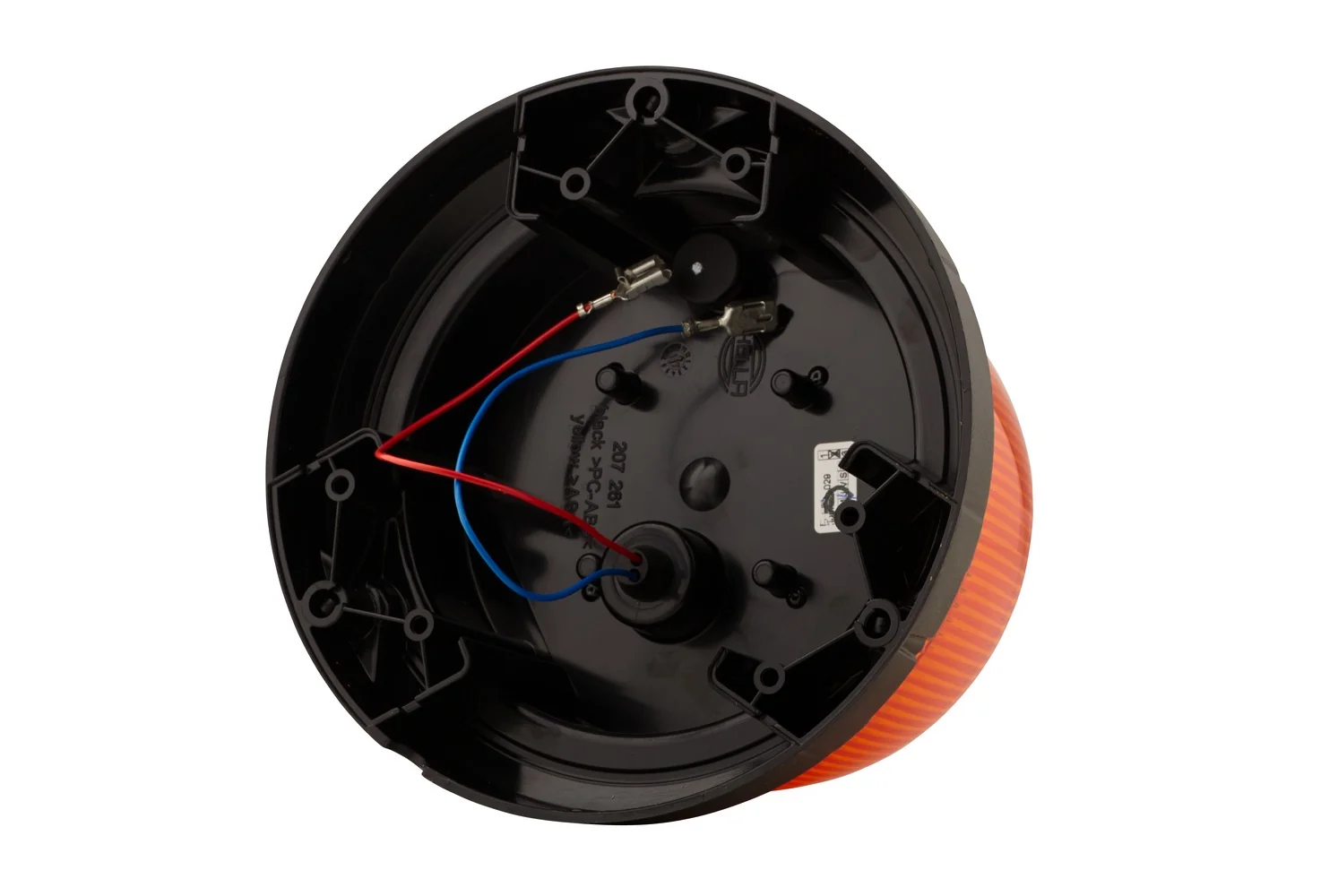 HELLA - 2XD 013 979-201 - LED-Blitz-Kennleuchte, RotaLED Compact, 12/24V, gelb (amber)