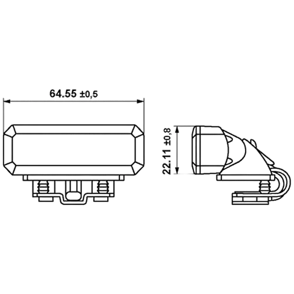 HELLA - 2XD 014 564-701 - LED-Blitz-Kennleuchte, BST-Round, 12/24V, rot
