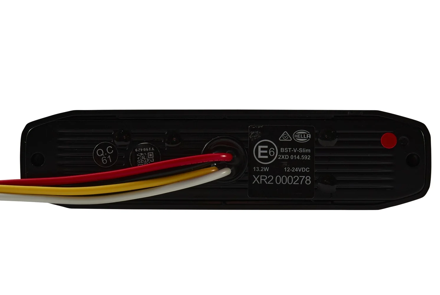 HELLA - 2XD 014 592-601 - LED-Blitz-Kennleuchte, BST-Slim, 12/24V, rot