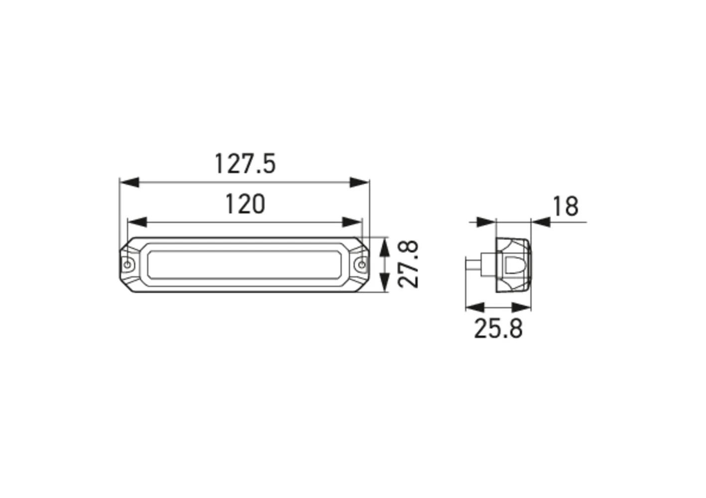 HELLA - 2XD 018 160-001 - LED-Blitz-Kennleuchte, BST 2.0, 12/24V, gelb (amber)