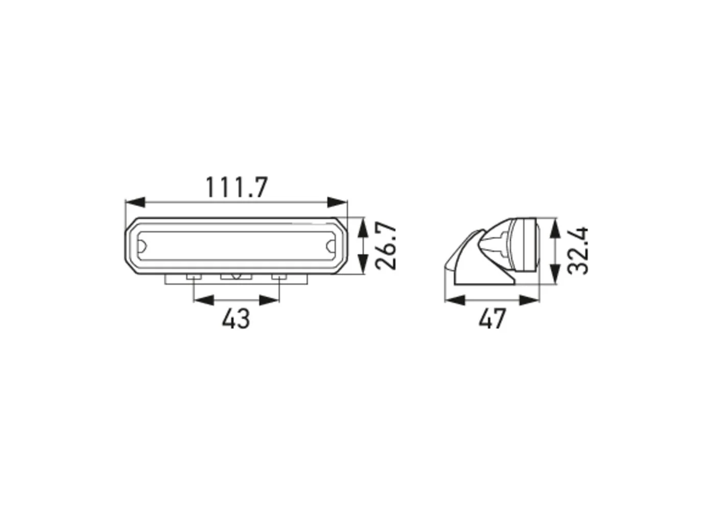 HELLA - 2XD 018 160-101 - LED-Blitz-Kennleuchte, BST 2.0, 12/24V, gelb (amber)