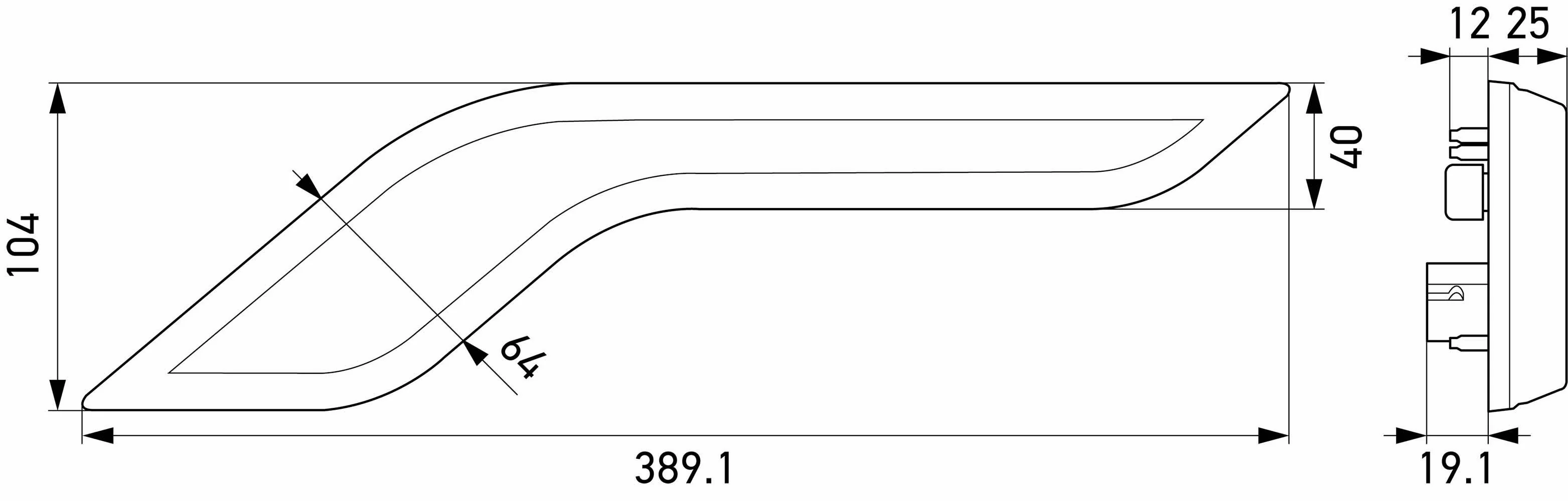 HELLA - 2XX 013 349-021 - Zierblende, Schlussleuchte, Shapeline Style