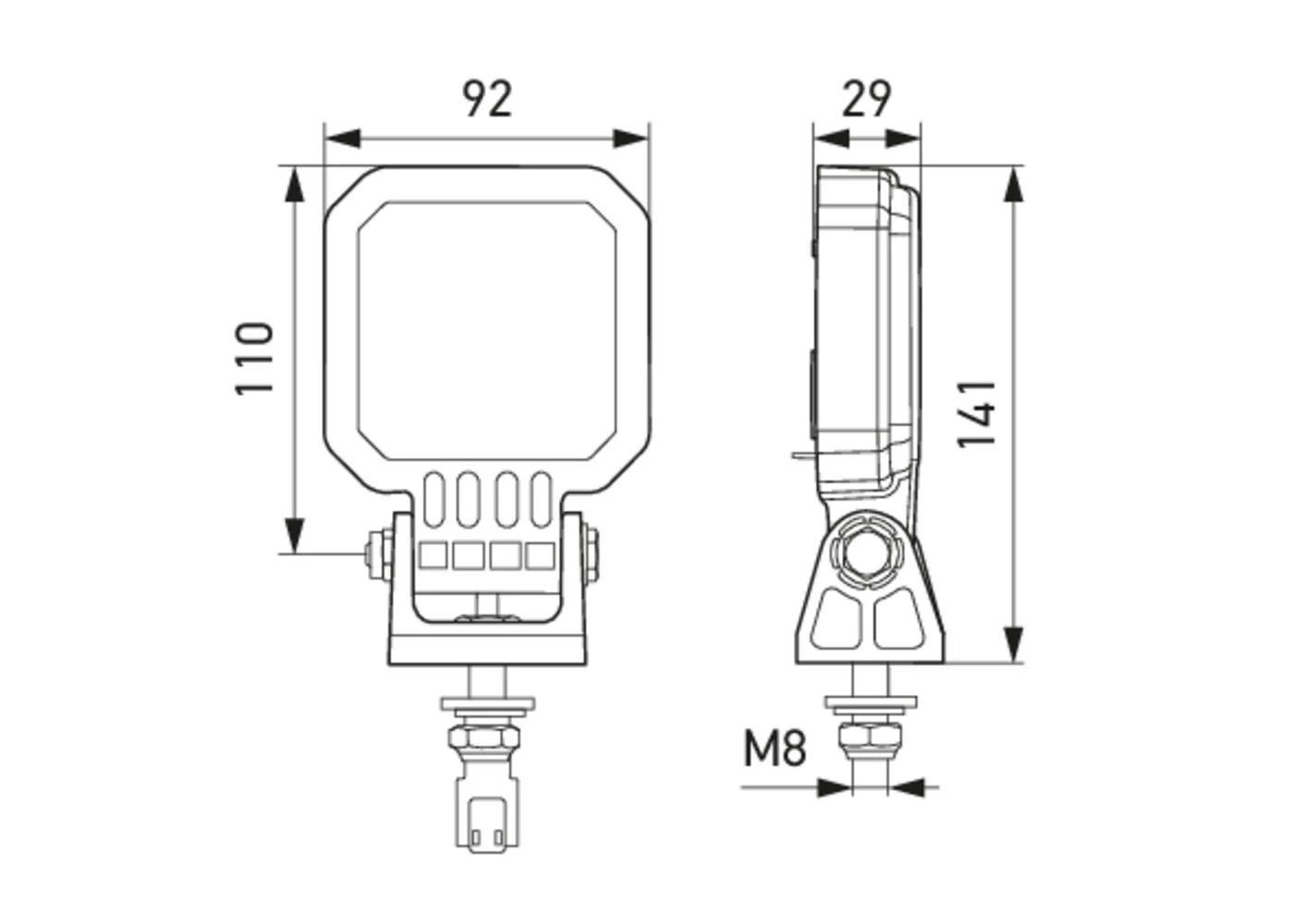 HELLA - 2ZR 996 285-501 - LED-Rückfahrscheinwerfer, Q110R Q110R, 12/24V