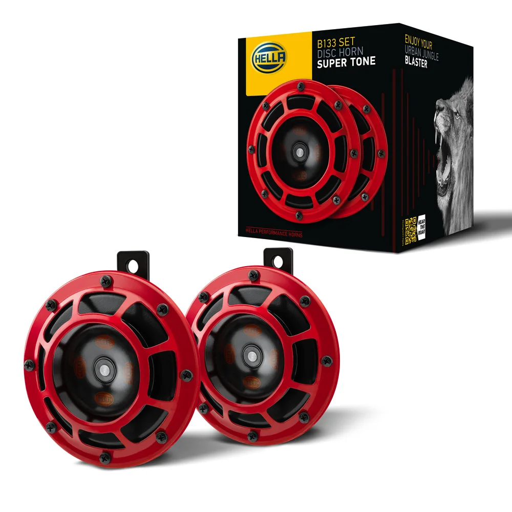 HELLA - 3AG 003 399-801 - Horn, HELLA PERFORMANCE HORN B133 SET, 12V, 118dB(A), Tiefton/Hochton, Meng