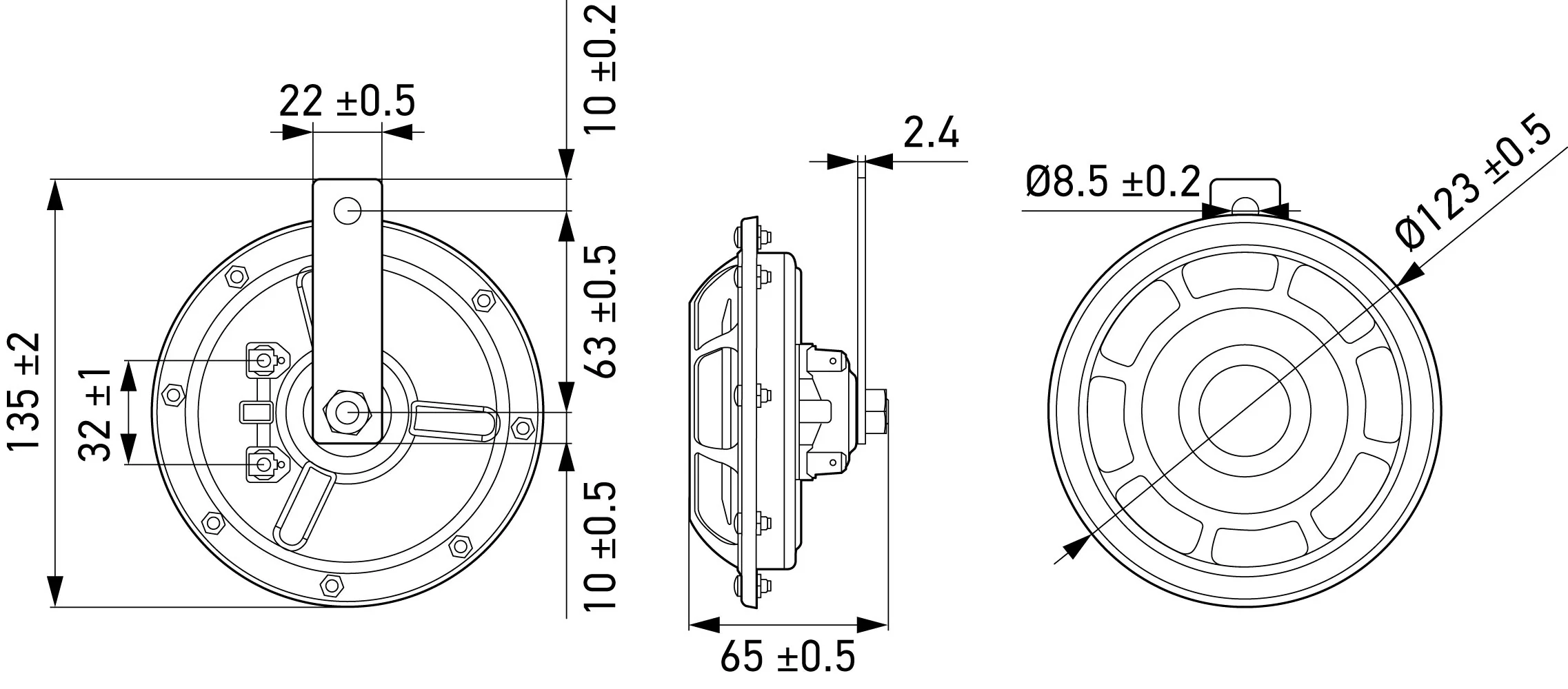 HELLA - 3AG 003 399-801 - Horn, HELLA PERFORMANCE HORN B133 SET, 12V, 118dB(A), Tiefton/Hochton, Meng