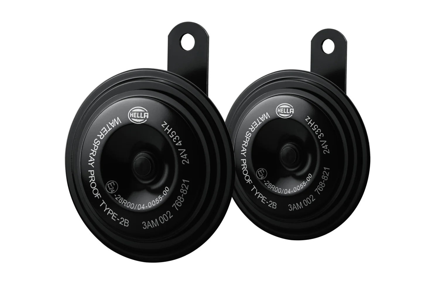 HELLA - 3AM 002 768-821 - Horn, HELLA HEAVY DUTY HORN S92 SET, 24V, 113dB(A), Hochton/Tiefton, Menge: