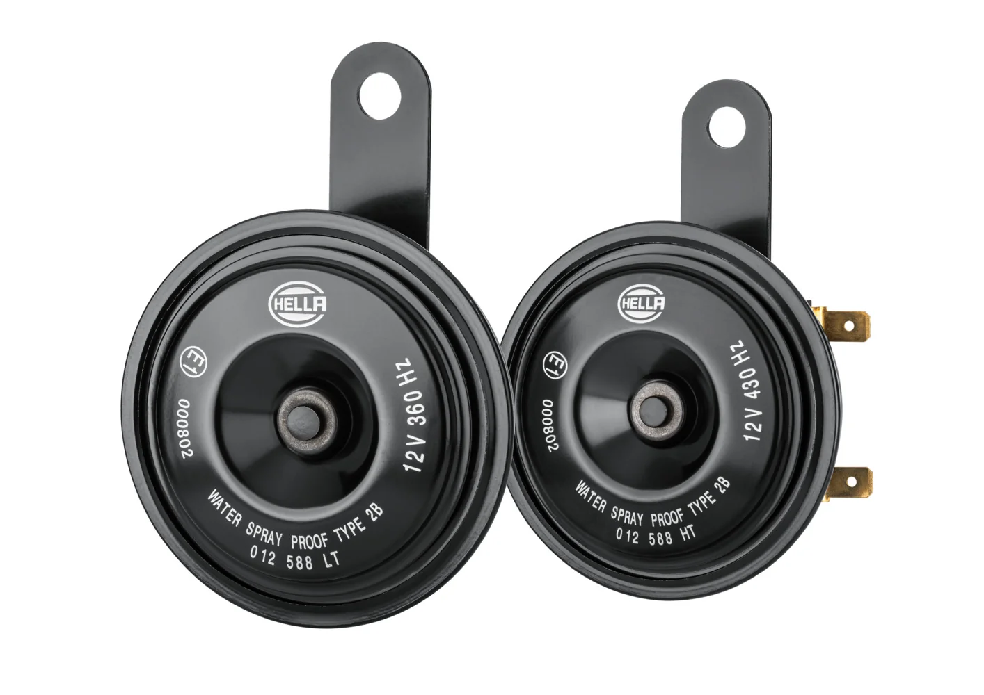 HELLA - 3AM 012 588-151 - Horn, HELLA ESSENTIAL HORN S77 SET, 12V, 110dB(A), Tiefton/Hochton, Menge: