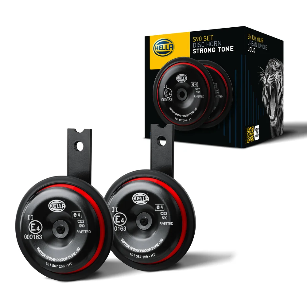 HELLA - 3AM 922 000-971 - Horn, HELLA STYLE HORN S90 SET, 12V, 111dB(A), Hochton/Tiefton, Menge: 2