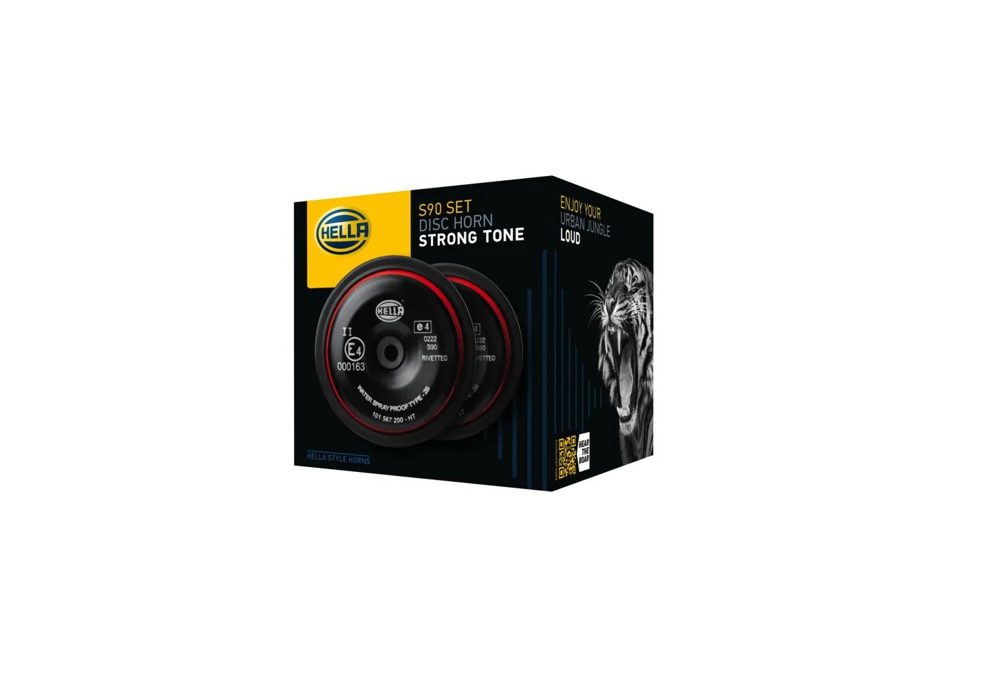 HELLA - 3AM 922 000-971 - Horn, HELLA STYLE HORN S90 SET, 12V, 111dB(A), Hochton/Tiefton, Menge: 2
