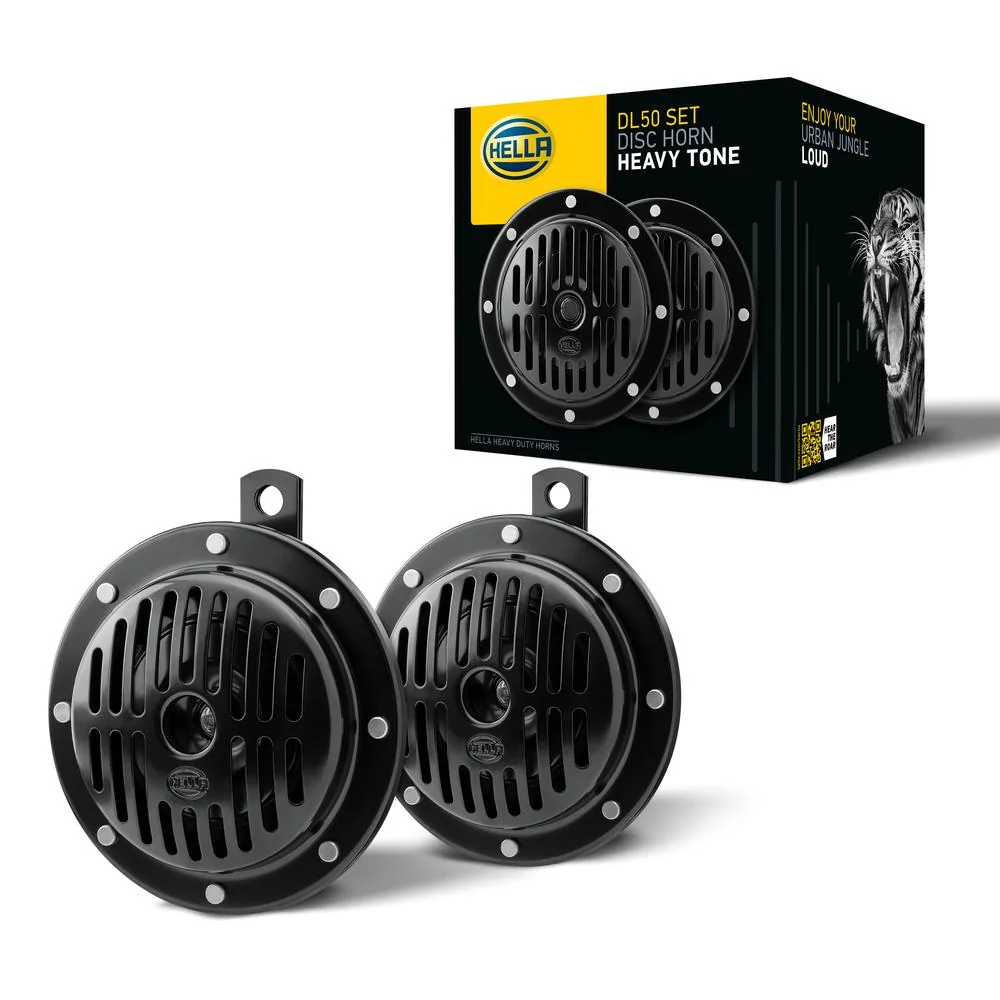 HELLA - 3CB 004 811-042 - Horn, HELLA HEAVY DUTY HORN DL50 SET, 12V, 114dB(A), Tiefton/Hochton, Menge