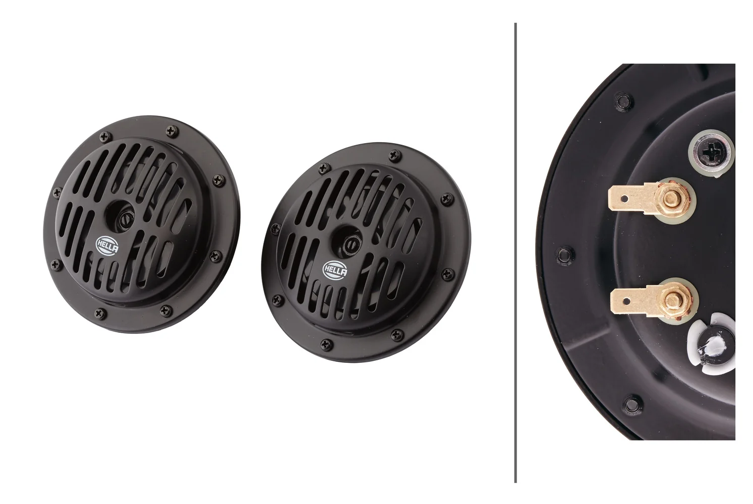HELLA - 3CB 004 811-042 - Horn, HELLA HEAVY DUTY HORN DL50 SET, 12V, 114dB(A), Tiefton/Hochton, Menge