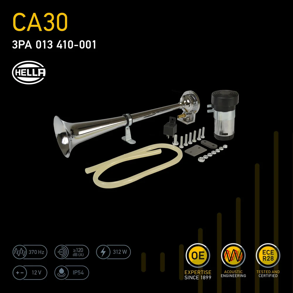 HELLA - 3PA 013 410-001 - Fanfare CA40, 12V, 115dB(A), Hochton, Menge: 1
