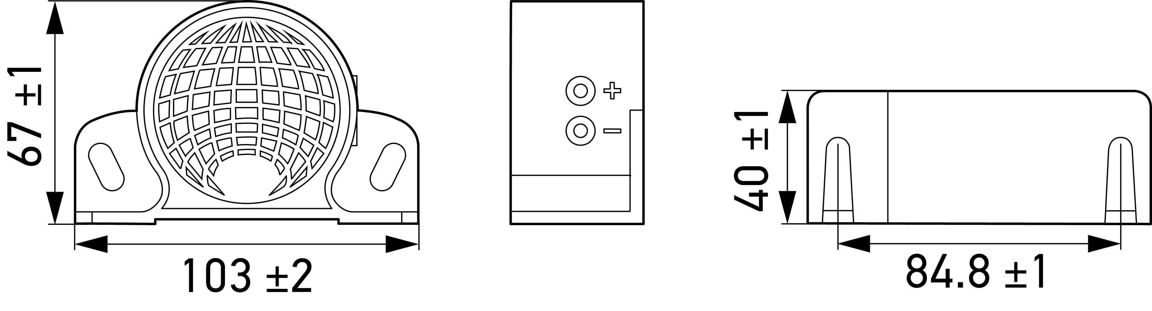 HELLA - 3SL 009 148-211 - Rückfahrwarner BM10, 97dB(A), Starkton, Menge: 1