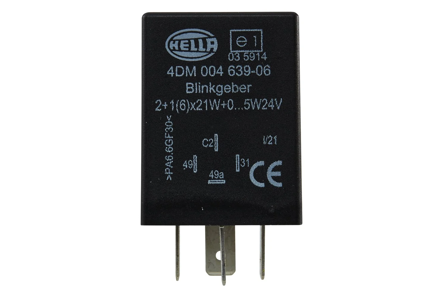 HELLA - 4DM 004 639-061 - Blinkgeber, 24V, 4-polig