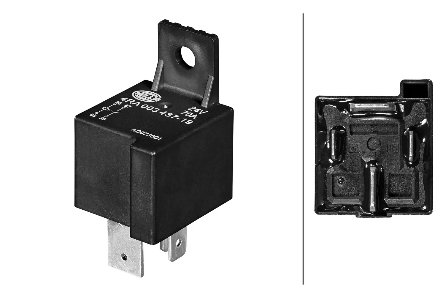 HELLA - 4RA 003 437-181 - Relais, Arbeitsstrom, 12V, 4-polig
