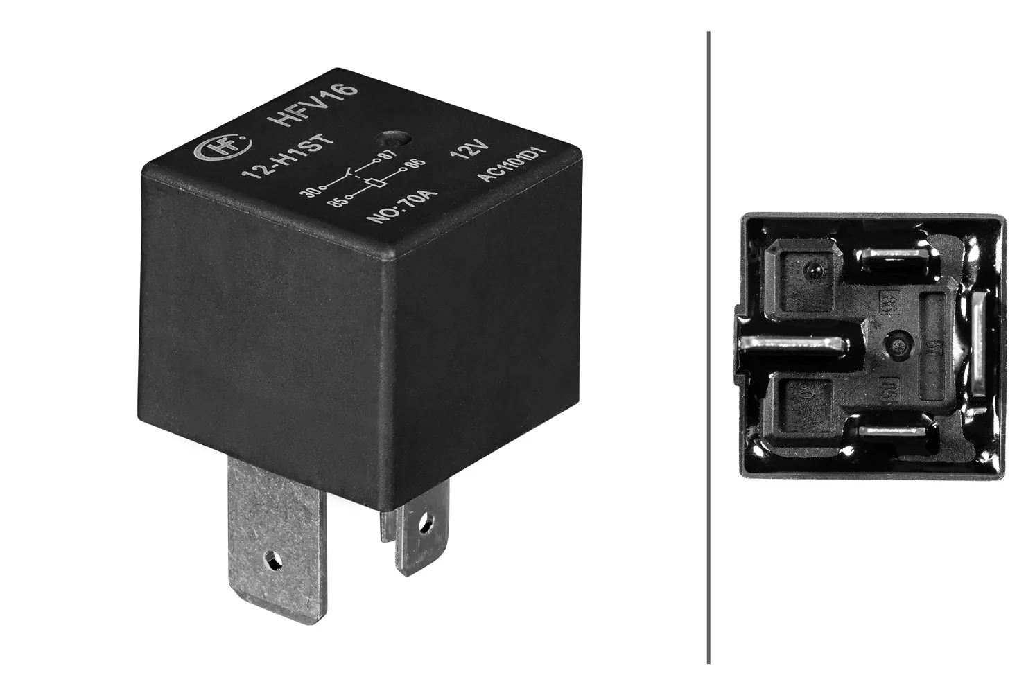 HELLA - 4RA 003 437-211 - Relais, Arbeitsstrom, 12V, 4-polig