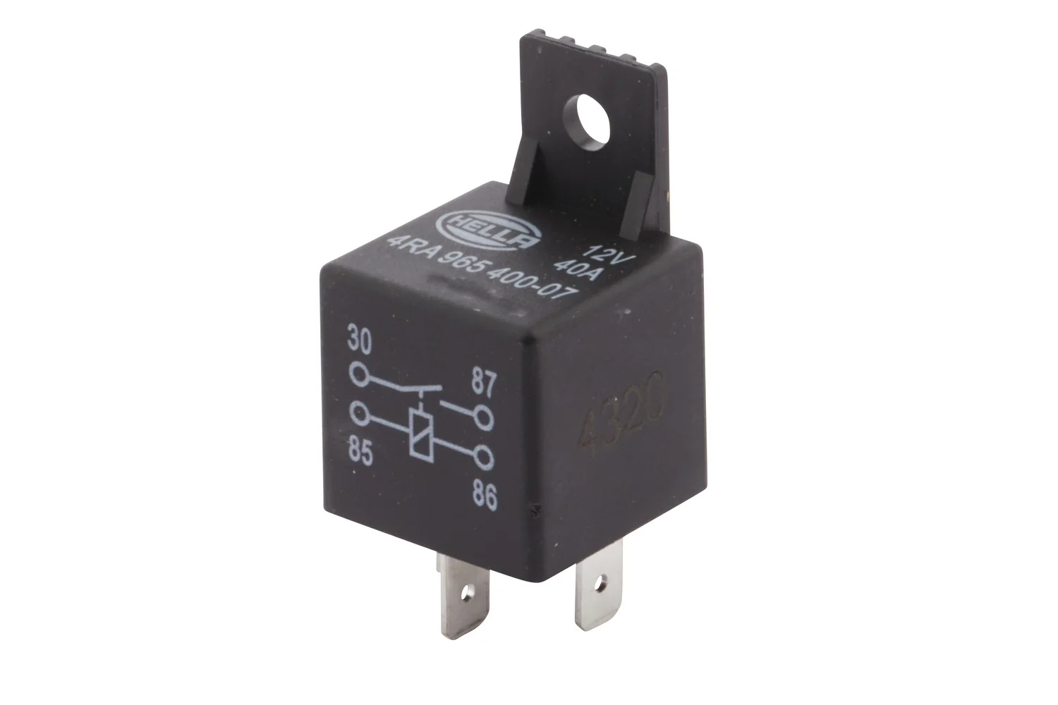 HELLA - 4RA 965 400-071 - Relais, Arbeitsstrom, 12V, 4-polig, S1, A