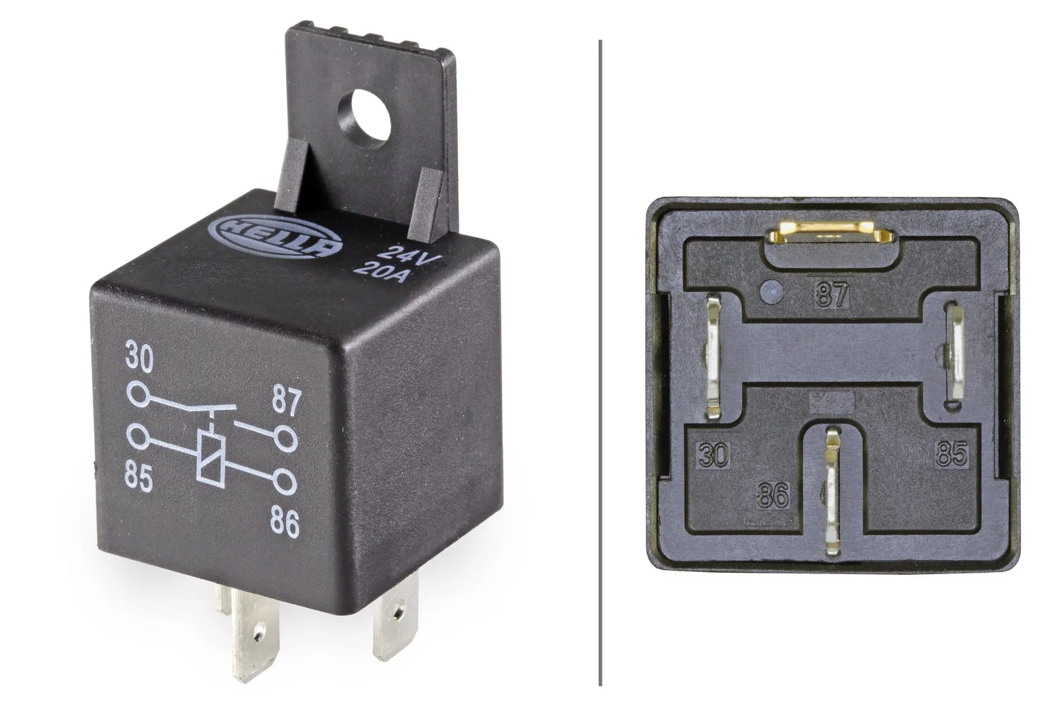 HELLA - 4RA 965 400-101 - Relais, Arbeitsstrom, 24V, 4-polig
