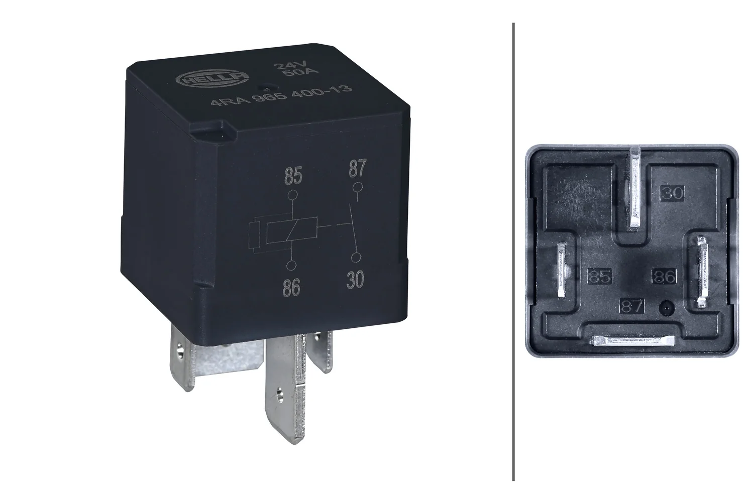 HELLA - 4RA 965 400-131 - Relais, Arbeitsstrom, 24V, 4-polig