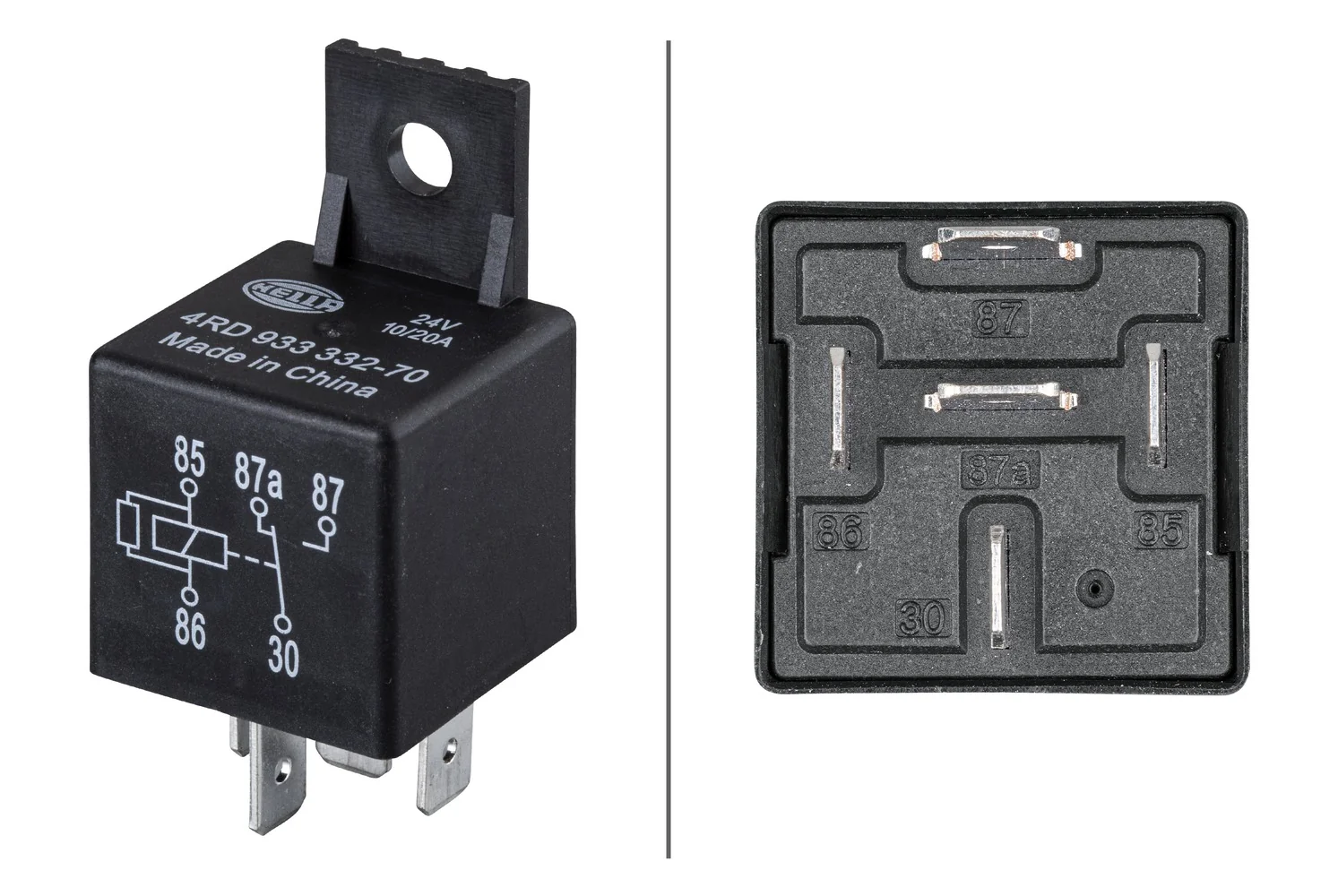 HELLA - 4RD 933 332-701 - Relais, Arbeitsstrom, 24V, 5-polig, W2, B1