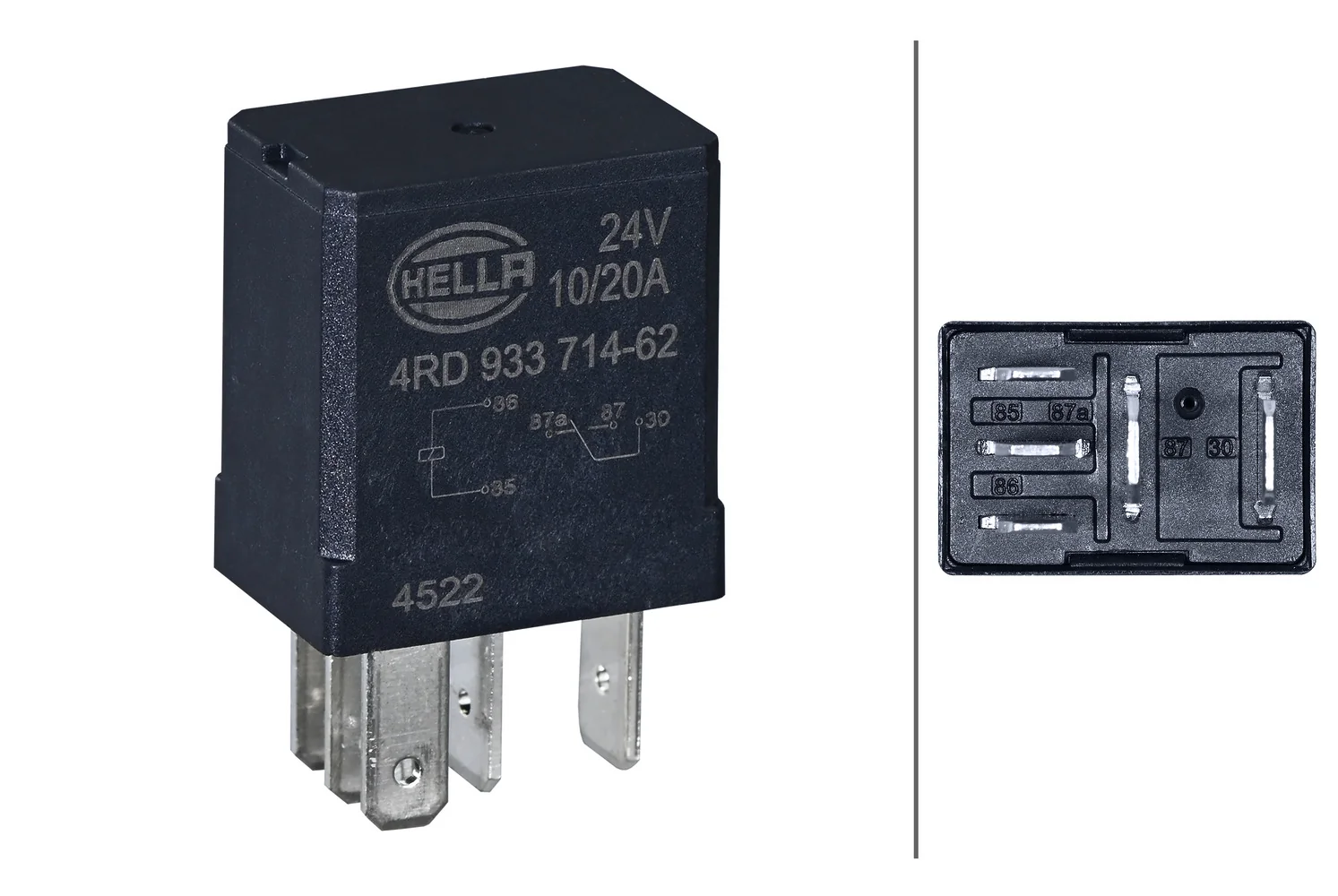 HELLA - 4RD 933 714-621 - Relais, Arbeitsstrom, 24V, 5-polig