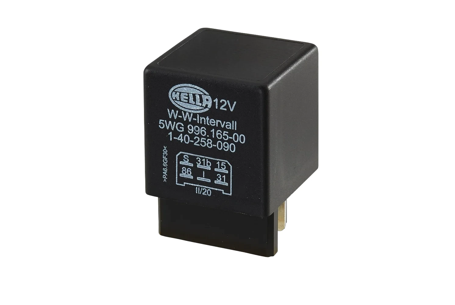 HELLA - 5WG 996 165-001 - Relais, Arbeitsstrom, 12V, 6-polig