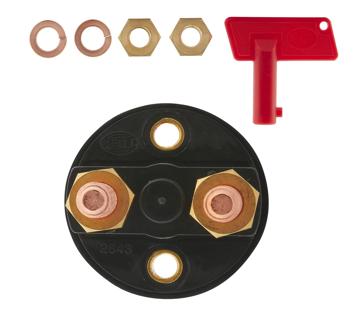 HELLA - 6EK 002 843-001 - Hauptschalter, Batterie, S33, Drehbetätigung, Anschlussanzahl: 2