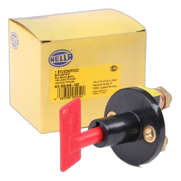 HELLA - 6EK 002 843-013 - Hauptschalter, Batterie, Drehbetätigung, Anschlussanzahl: 2
