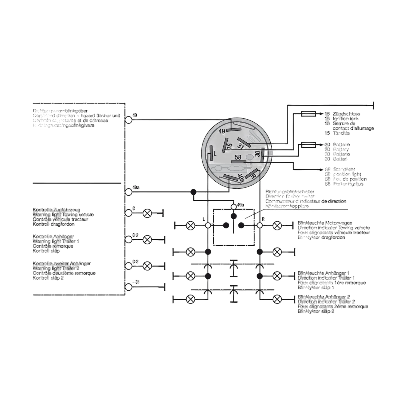 HELLA - 6HF 003 916-031 - Warnblinkschalter, Druckbetätigung, 12V