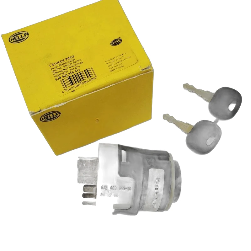 HELLA - 6JB 003 959-011 - Zünd-/Startschalter, Drehbetätigung, 12/24V, 10-polig