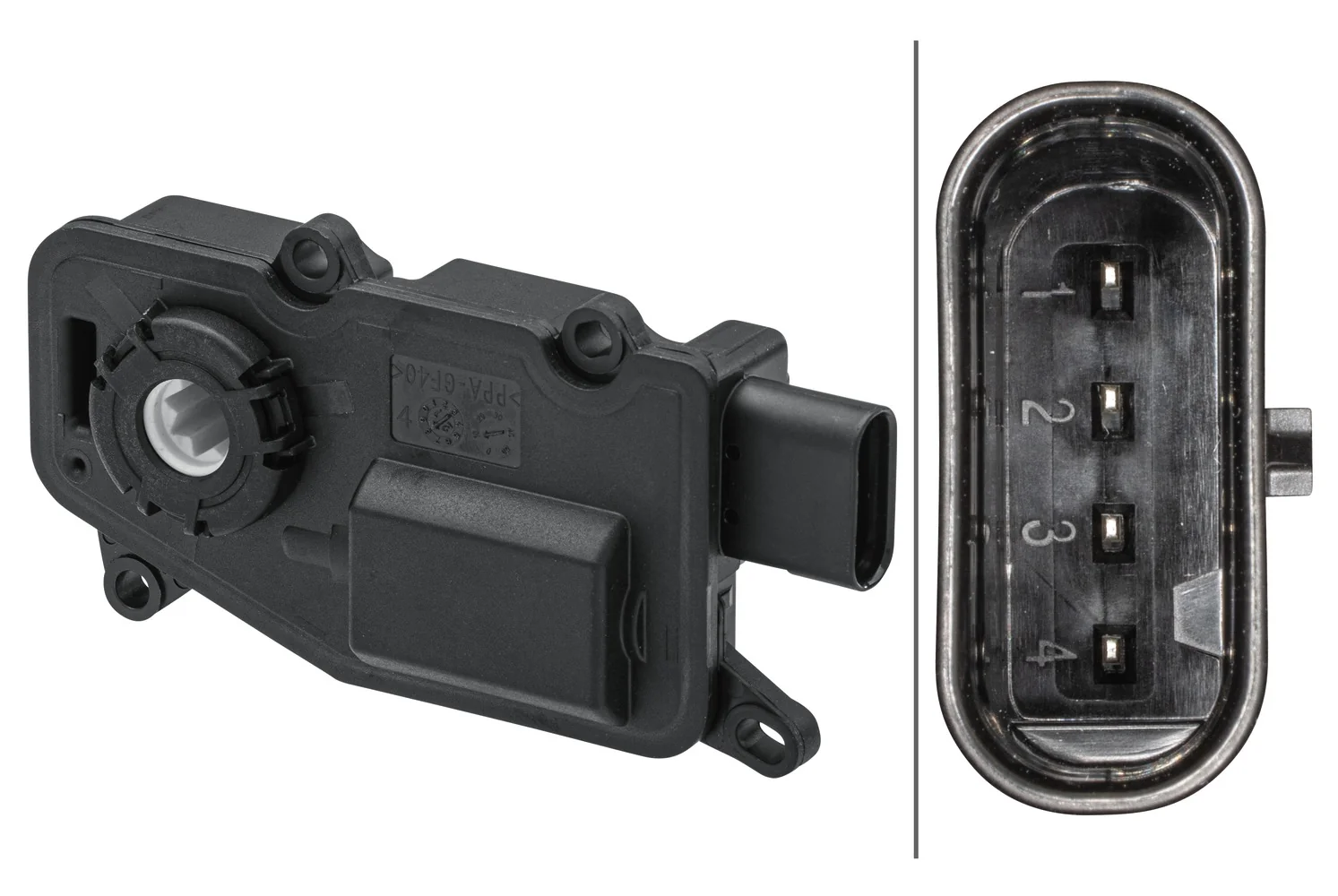 HELLA - 6NW 011 303-711 - Stellelement, 12V, 4-polig, elektrisch
