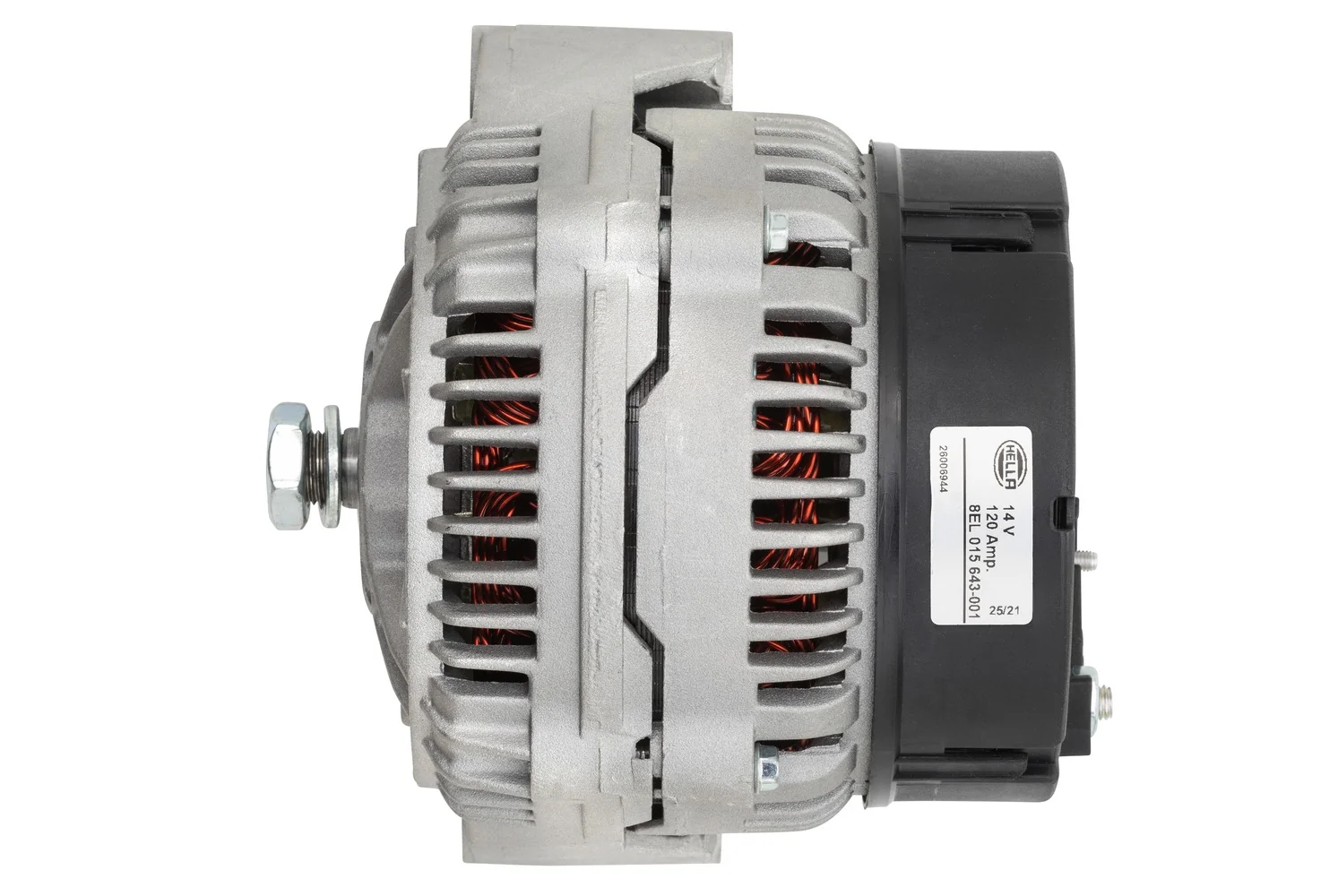 HELLA - 8EL 015 643-001 - Generator/Lichtmaschine, 12V, 120A, für u.a. JOHN DEERE Series 6010 6310, 631
