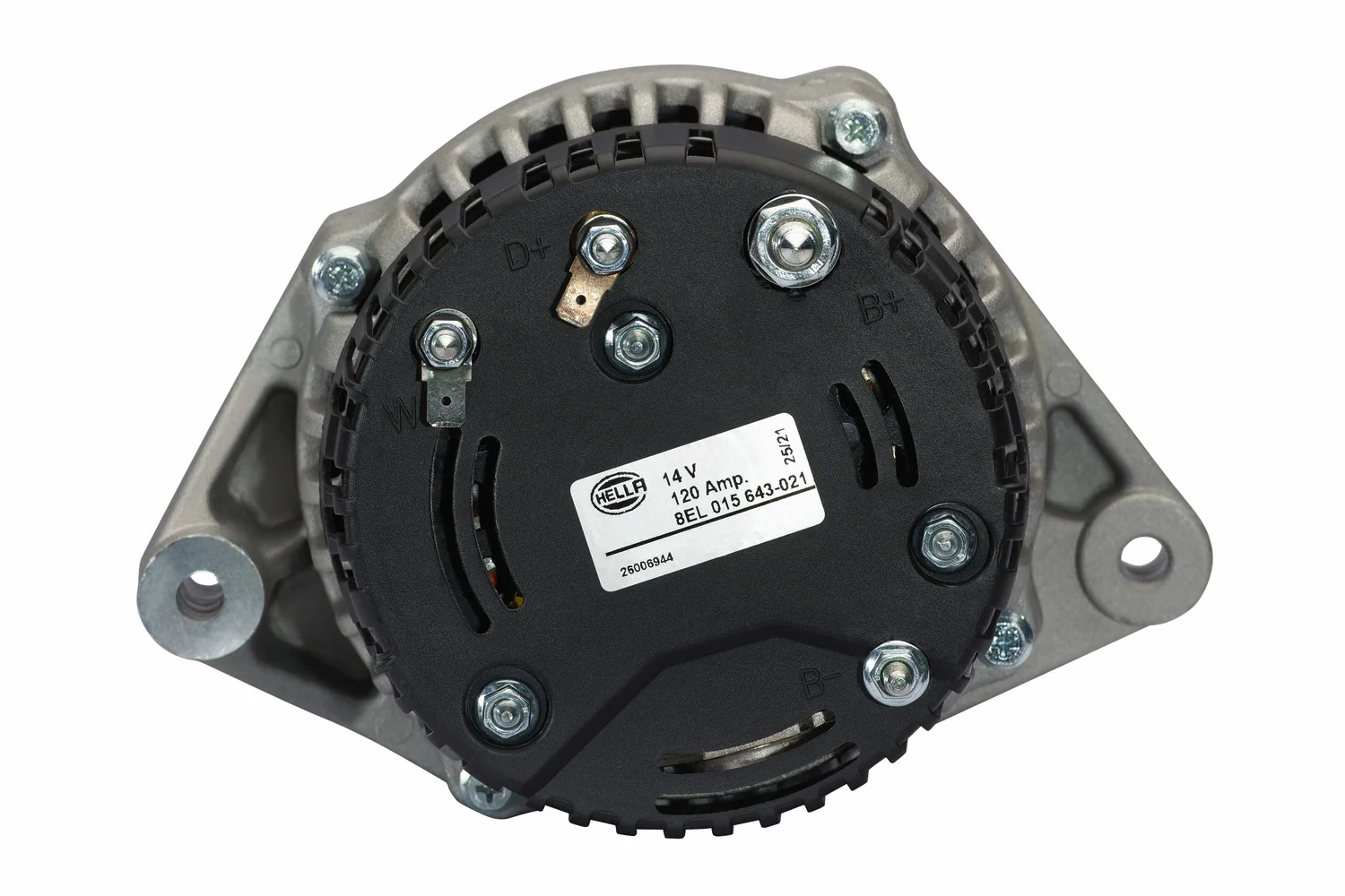 HELLA - 8EL 015 643-021 - Generator/Lichtmaschine, 12V, 120A, für u.a. Valtra / Fendt