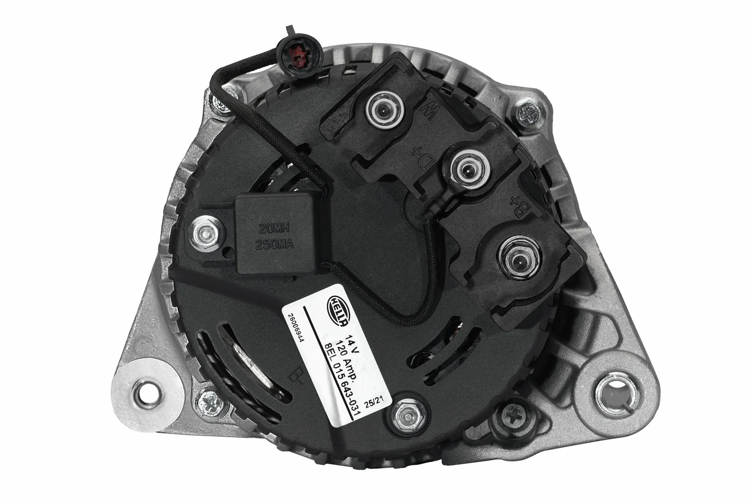 HELLA - 8EL 015 643-031 - Generator/Lichtmaschine, 12V, 120A, für u.a. Case / New Holland