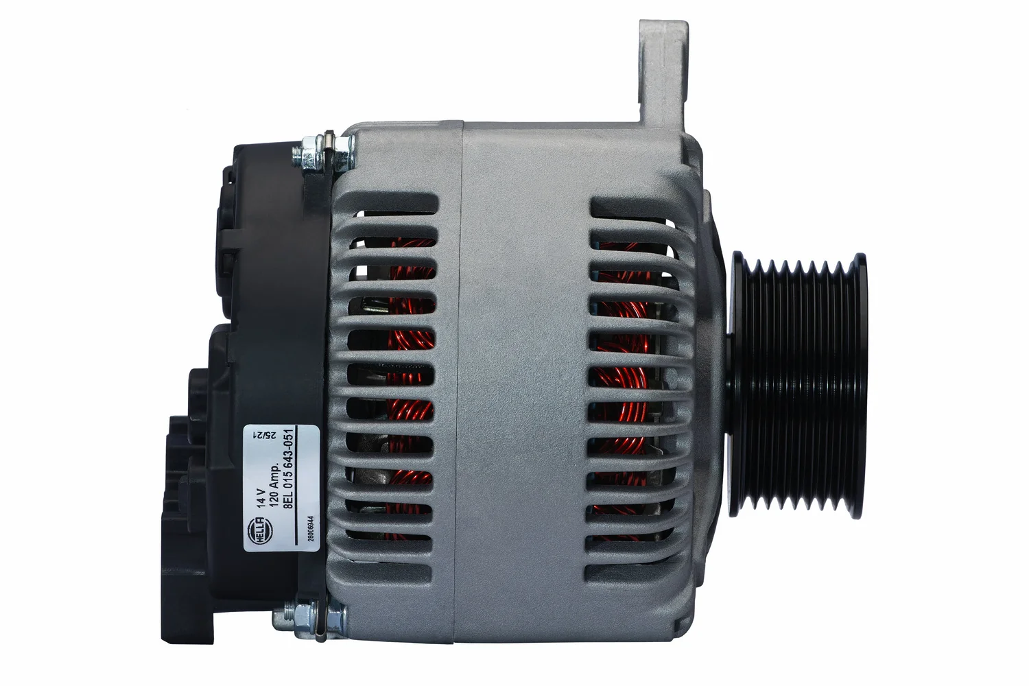 HELLA - 8EL 015 643-051 - Generator/Lichtmaschine, 12V, 120A, für u.a. CASE / NEW HOLLAND