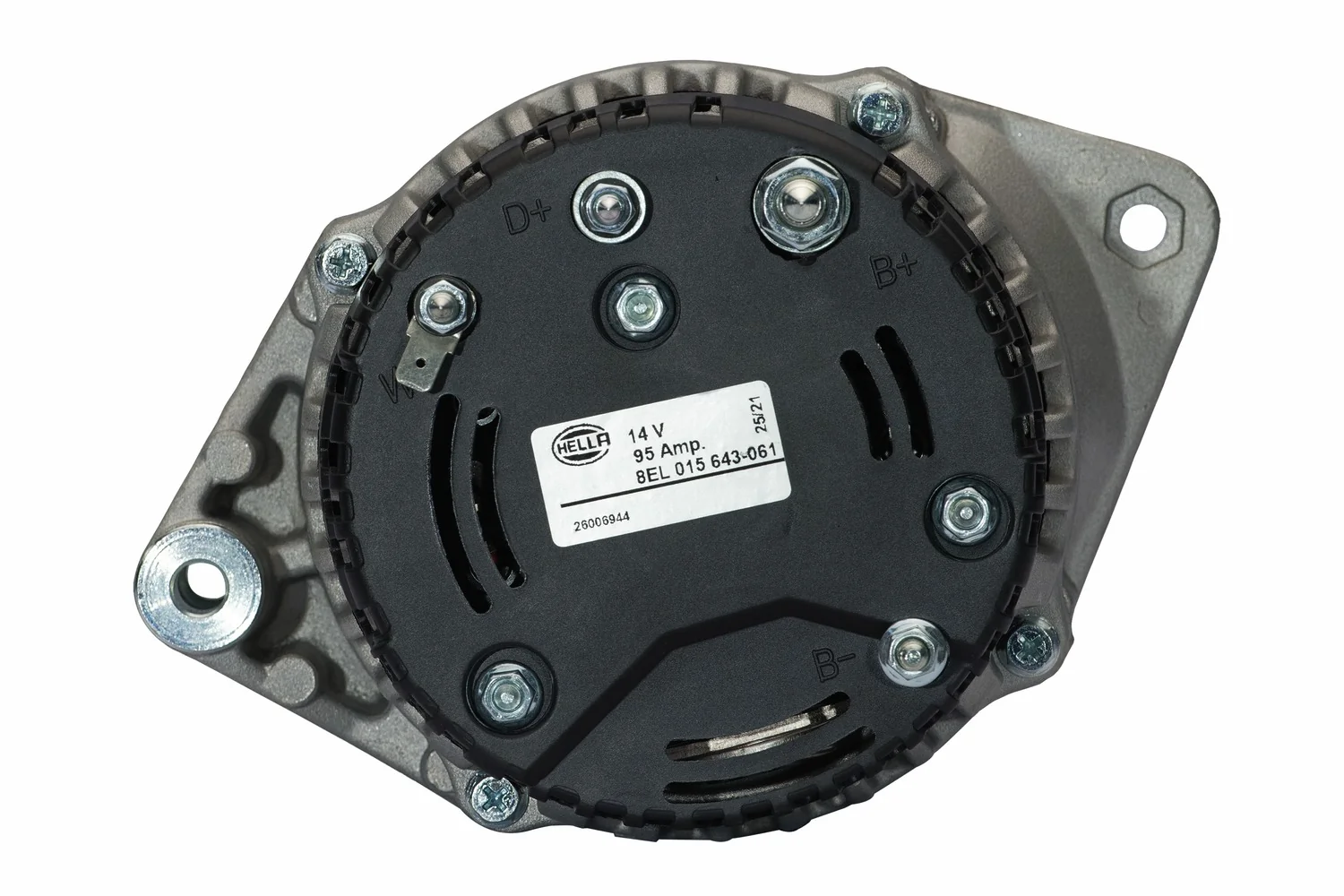 HELLA - 8EL 015 643-061 - Generator/Lichtmaschine, 12V, 95A, für u.a. Renault Ares