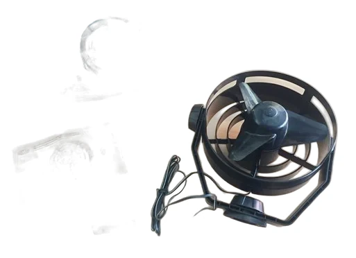 HELLA - 8EV 003 361-011 - Ventilator, Turbo, 24V, 6.5W, 78dB(A), schwarz, Kabel: 1400mm